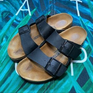 ~ SOLD ~ Birkenstock Black Burko-Flor Arizona Sandals